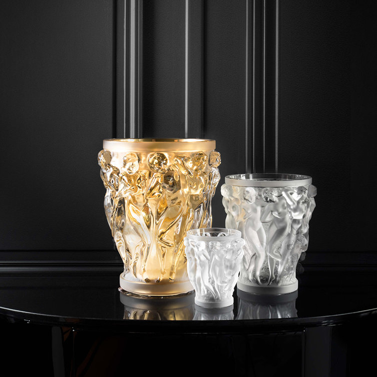 Lalique Bacchantes Handmade Crystal Table Vase by René Lalique Perigold